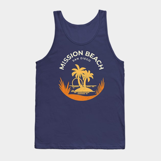 Mission Beach San Diego California Vacation Resort Vintage Tank Top by Inspire Enclave